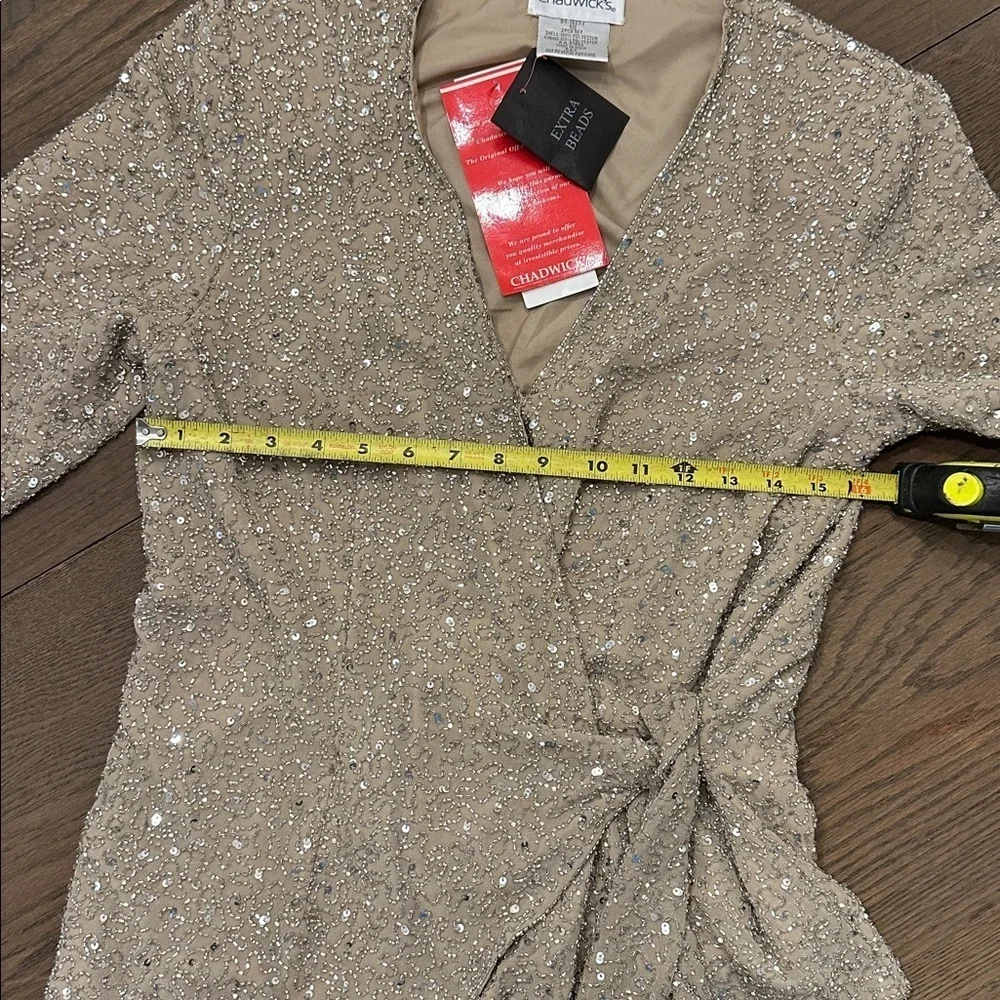 Chadwick’s NWT Vintage Champagne Sequin Wrap Jacket